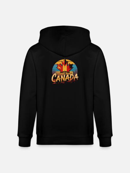 Canada Pride Rainbow Maple - Stanley/Stella Unisex Bio-Kapuzenjacke CULTIVATOR - Schwarz