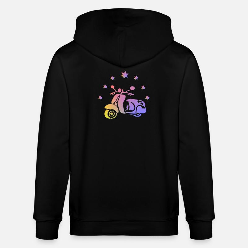 Retro Roller - Stanley/Stella Unisex Bio-Kapuzenjacke CULTIVATOR  - Schwarz