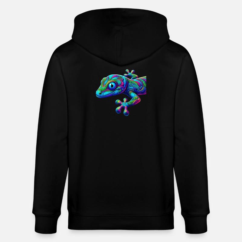 Gecko - Veste à capuche bio CULTIVATOR Stanley/Stella Unisexe - noir