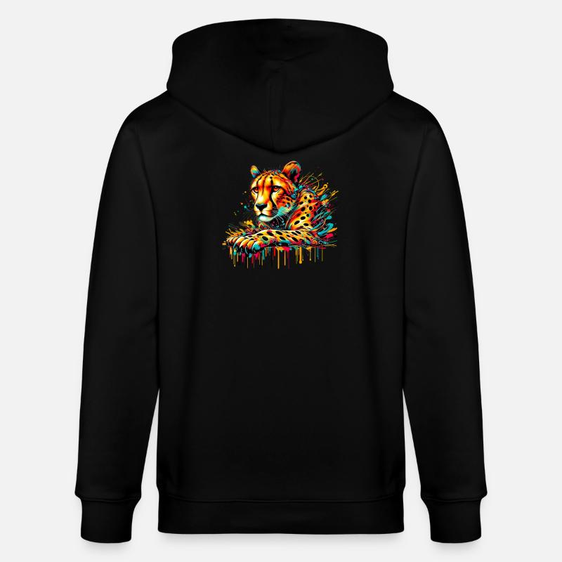 Guépard - Veste à capuche bio CULTIVATOR Stanley/Stella Unisexe - noir