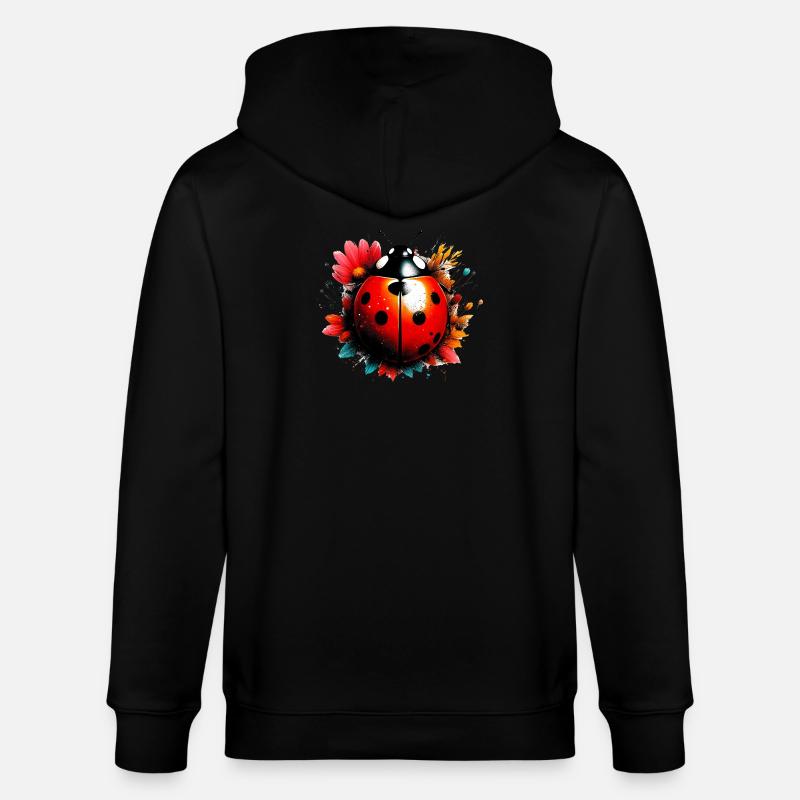 Marienkäfer - Stanley/Stella Unisex Bio-Kapuzenjacke CULTIVATOR  - Schwarz