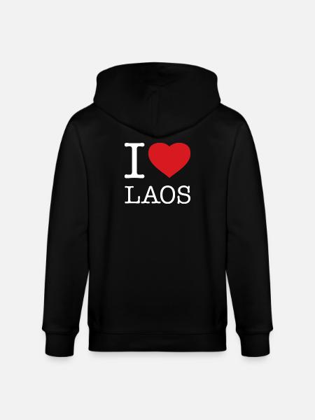 J’ADORE LE LAOS - Veste à capuche bio CULTIVATOR Stanley/Stella Unisexe - noir