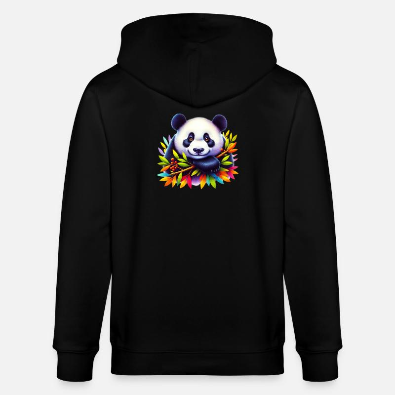 Panda - Veste à capuche bio CULTIVATOR Stanley/Stella Unisexe - noir