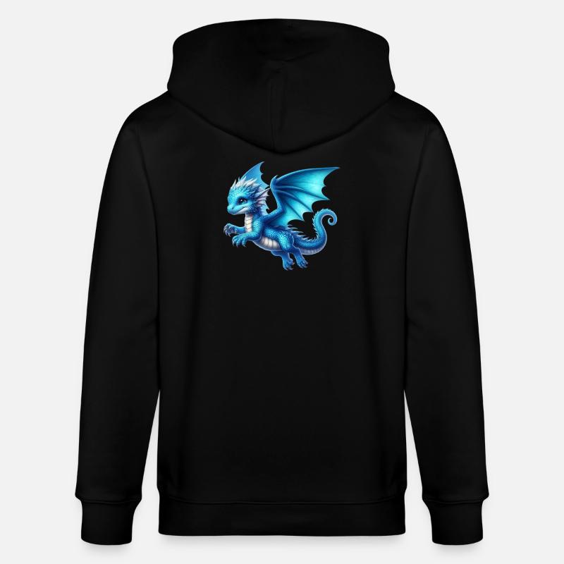 Drache - Stanley/Stella Unisex Bio-Kapuzenjacke CULTIVATOR - Schwarz