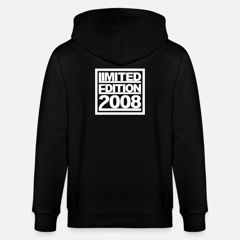 Limited Edition 2008 Design Birthday - Stanley/Stella CULTIVATOR  Unisex Organic Hooded Jacket - black