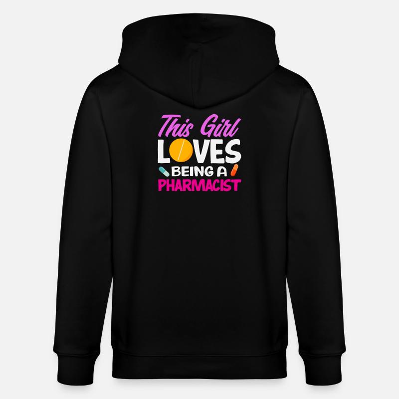 Apotheker Pharmazeutisch-technischer - Stanley/Stella Unisex Bio-Kapuzenjacke CULTIVATOR  - Schwarz