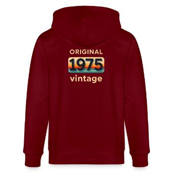Origine 1975 - Veste à capuche bio CULTIVATOR Stanley/Stella Unisexe - bordeaux - Dos - Anna (173cm)