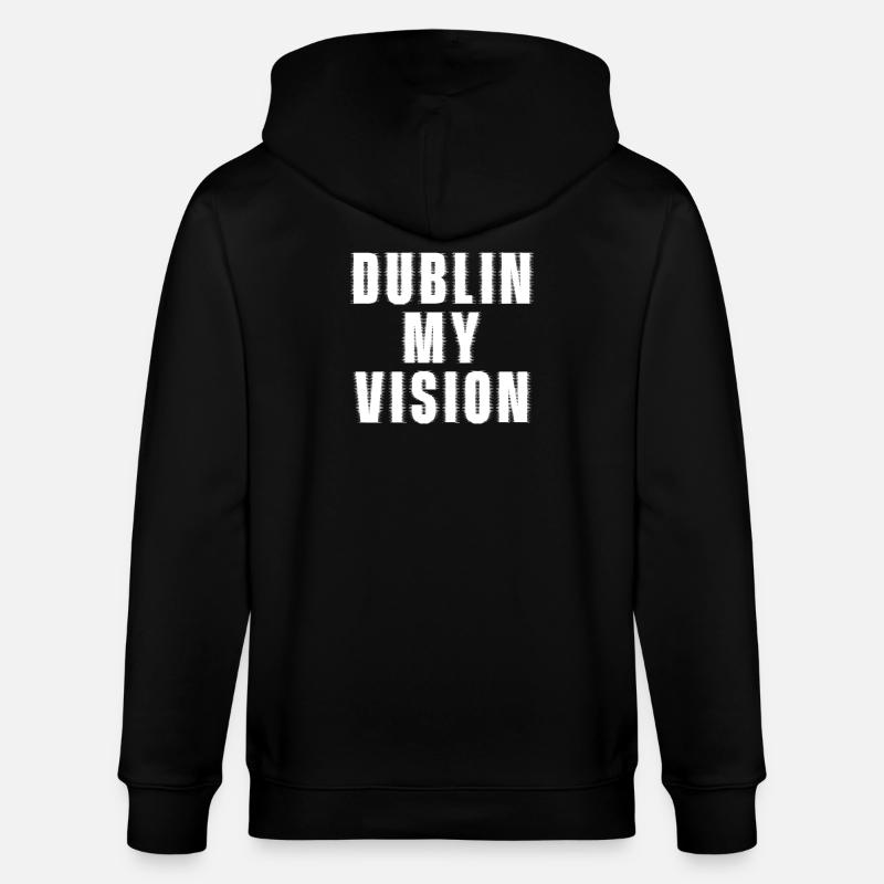 Dublin : Ma vision Saint Patrick - Veste à capuche bio CULTIVATOR Stanley/Stella Unisexe - noir
