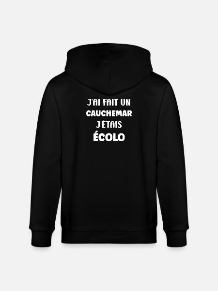 I had my ecological nightmare - Stanley/Stella CULTIVATOR Unisex Organic Hooded Jacket - black