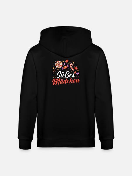 Süschigkeiten Naschkatze Süßes Mädchen - Stanley/Stella Unisex Bio-Kapuzenjacke CULTIVATOR - Schwarz
