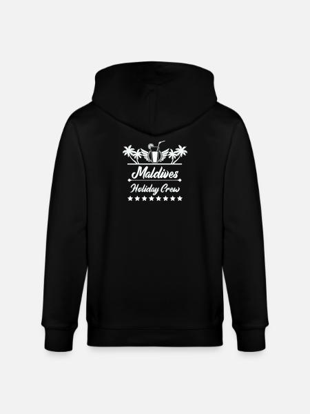 Maldives Holiday Crew - Stanley/Stella CULTIVATOR  Unisex Organic Hooded Jacket - black