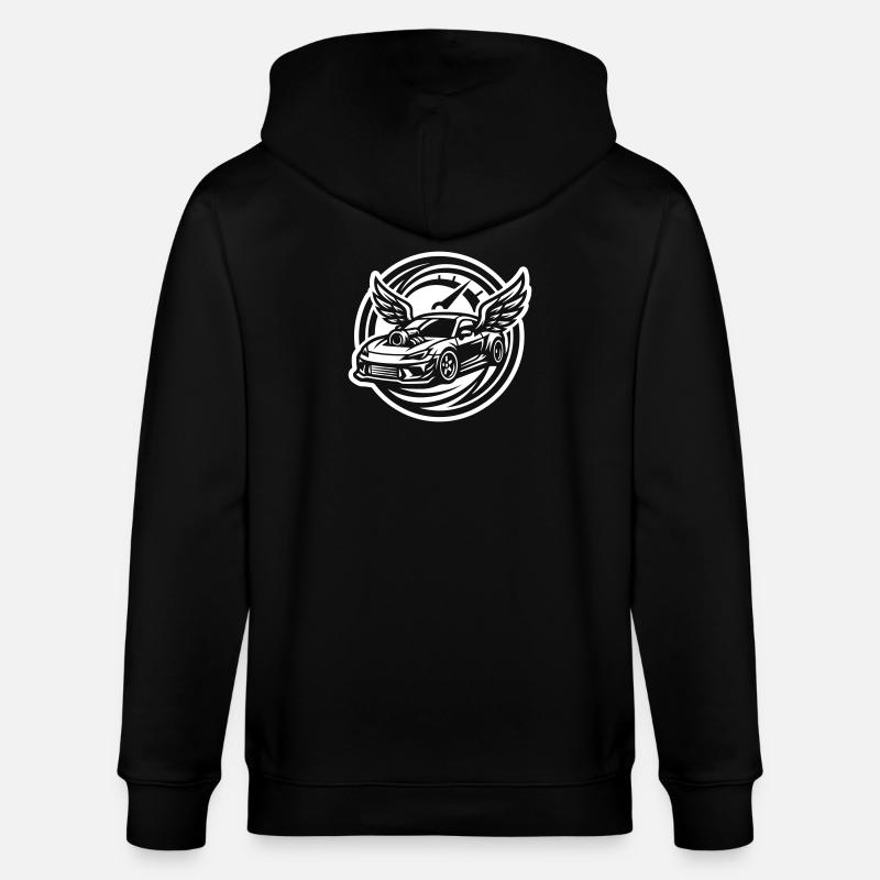 Compteur de réglage de voiture - Veste à capuche bio CULTIVATOR Stanley/Stella Unisexe - noir