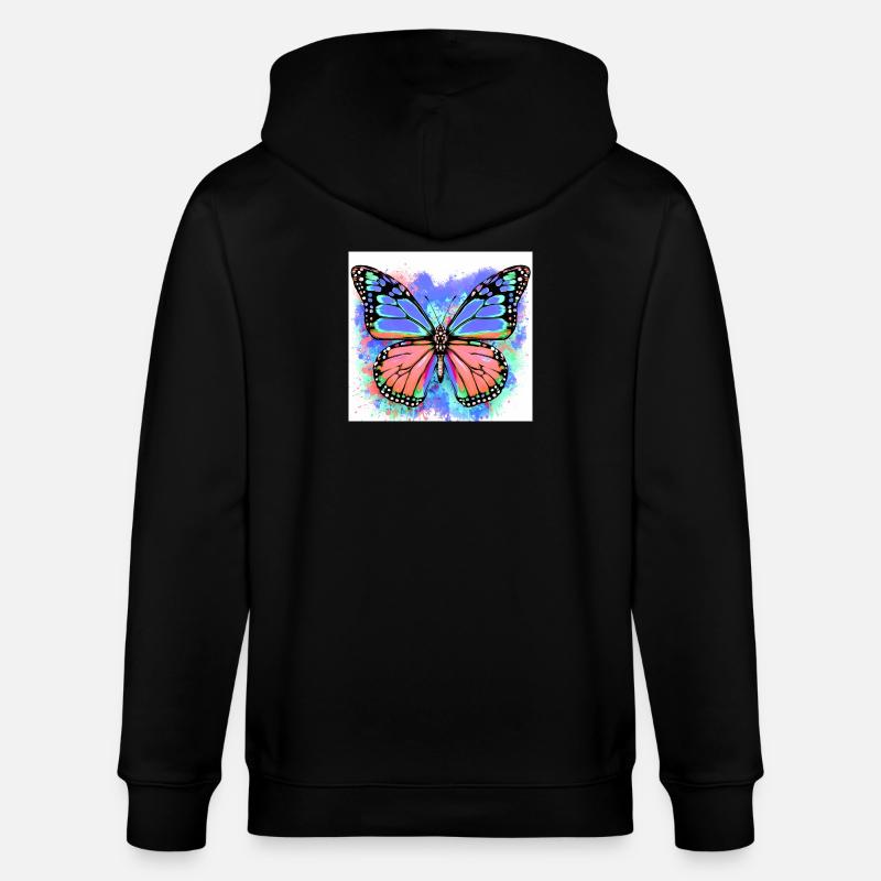 papillon - Veste à capuche bio CULTIVATOR Stanley/Stella Unisexe - noir
