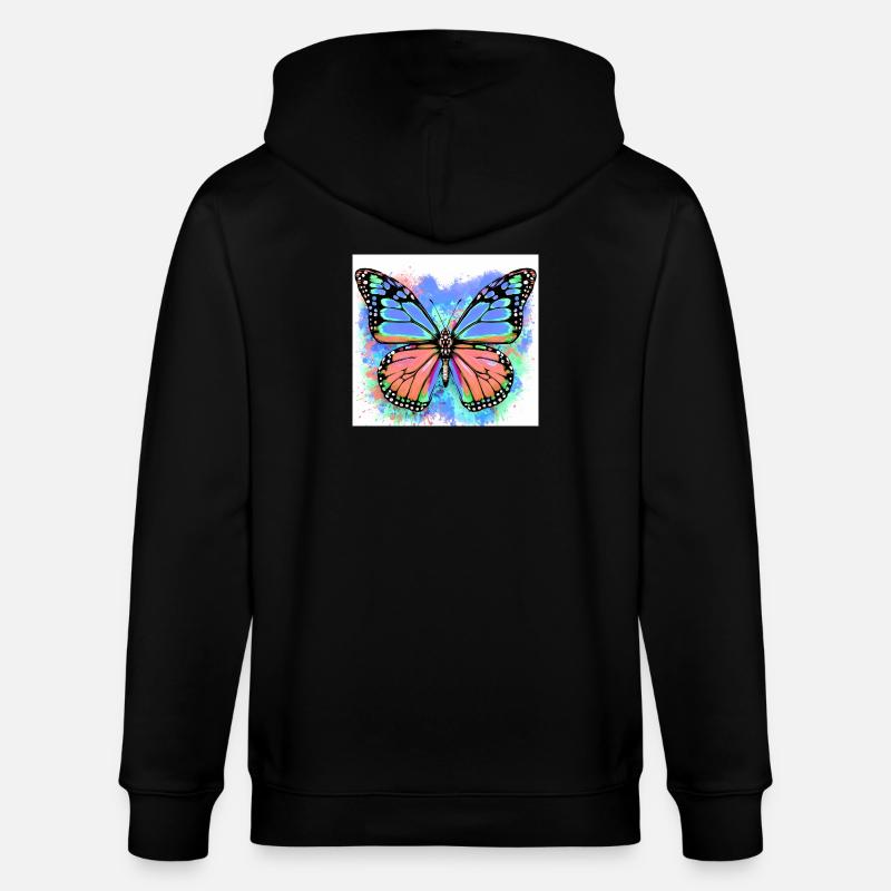papillon - Veste à capuche bio CULTIVATOR Stanley/Stella Unisexe - noir