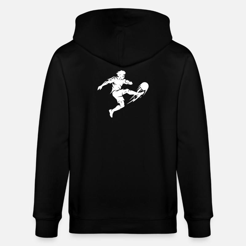 Silhouette du footballeur - Veste à capuche bio CULTIVATOR Stanley/Stella Unisexe - noir