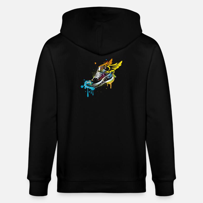 Sneaker graffiti avec des ailes - Veste à capuche bio CULTIVATOR Stanley/Stella Unisexe - noir