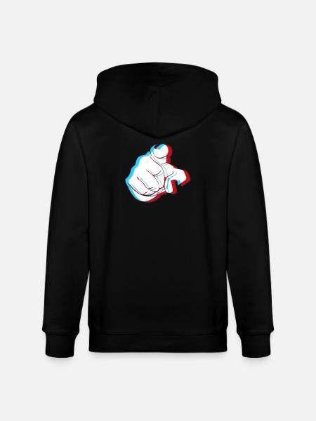 I want YOU - 3D finger - Stanley/Stella CULTIVATOR Unisex Organic Hooded Jacket - black
