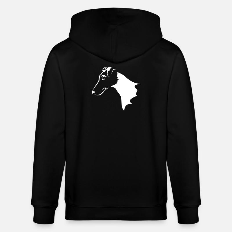 Foxterrier Kopf "Black Edition" - Stanley/Stella Unisex Bio-Kapuzenjacke CULTIVATOR  - Schwarz