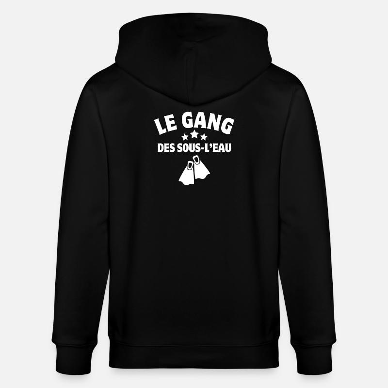 plongée, plongée sous-marine, palmes - Veste à capuche bio CULTIVATOR Stanley/Stella Unisexe - noir