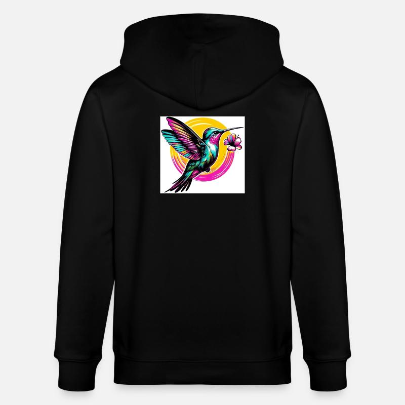 Kolibri - Stanley/Stella Unisex Bio-Kapuzenjacke CULTIVATOR  - Schwarz