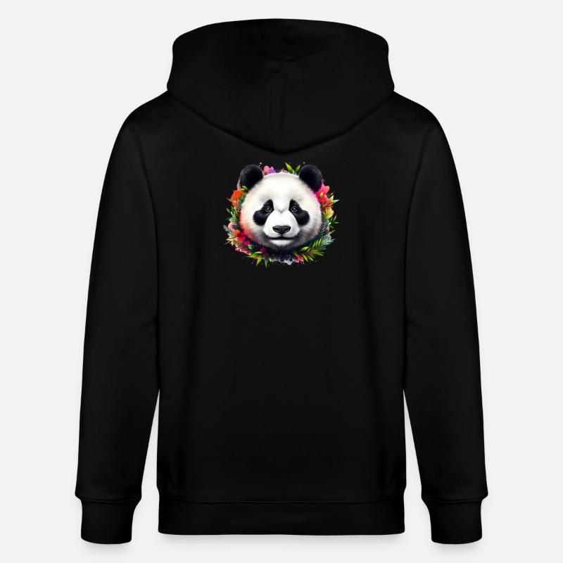 Panda - Veste à capuche bio CULTIVATOR Stanley/Stella Unisexe - noir