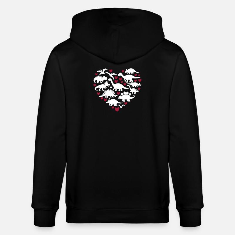 Ich liebe Dinosaurier - Stanley/Stella Unisex Bio-Kapuzenjacke CULTIVATOR  - Schwarz