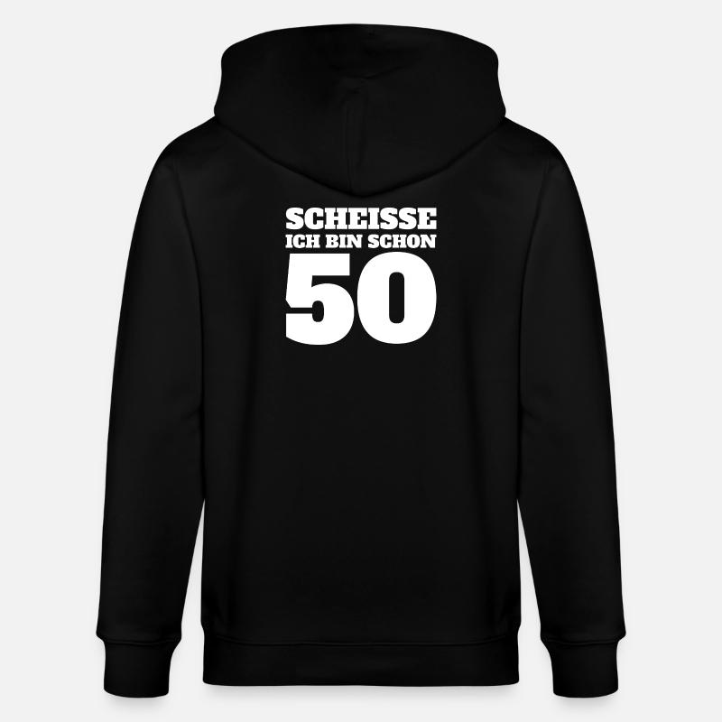 Merde, j’ai déjà 50 Fun Shirt - Veste à capuche bio CULTIVATOR Stanley/Stella Unisexe - noir