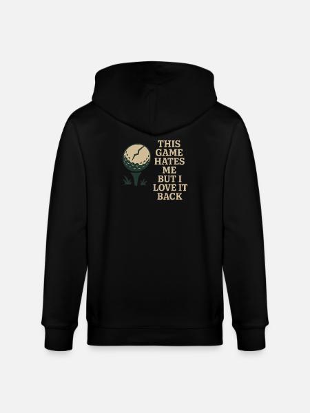 Funny golf humor, sarcastic dad, - Stanley/Stella CULTIVATOR Unisex Organic Hooded Jacket - black