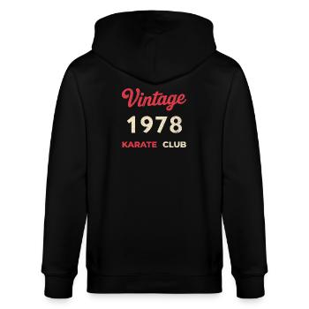 Vintage 1978 – Année de naissance rétro du Karate Club - Veste à capuche bio CULTIVATOR Stanley/Stella Unisexe - noir - Dos - Anna (173cm)