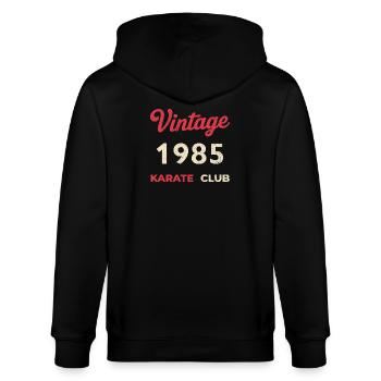 Vintage 1985 – Année de naissance rétro du Karate Club - Veste à capuche bio CULTIVATOR Stanley/Stella Unisexe - noir - Dos - Anna (173cm)