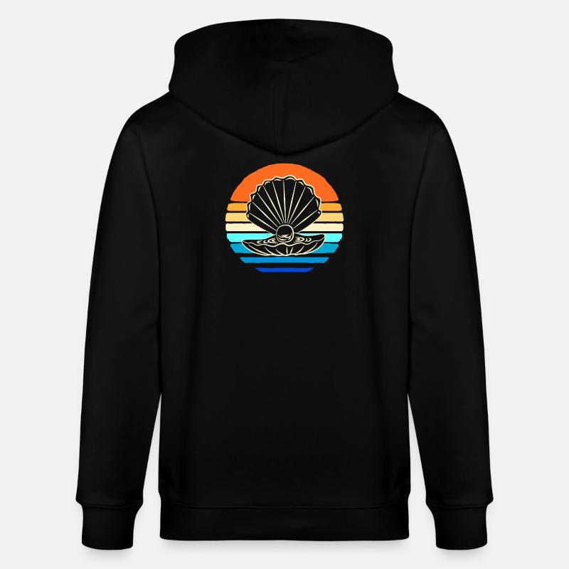 Shell collector shell - Stanley/Stella CULTIVATOR  Unisex Organic Hooded Jacket - black