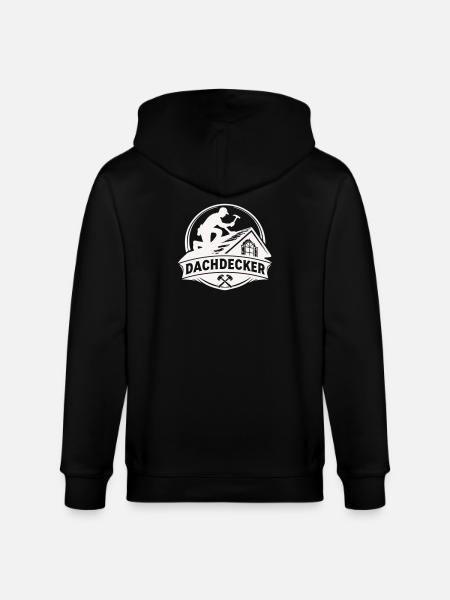 Roofer Craft Logo Motif - Stanley/Stella CULTIVATOR Unisex Organic Hooded Jacket - black