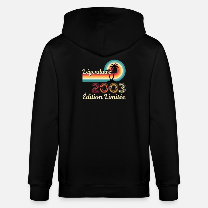 Légendaire 2003, édition limitée - Veste à capuche bio CULTIVATOR Stanley/Stella Unisexe - noir