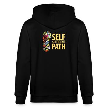  Self Sufficient Path - Stanley/Stella CULTIVATOR  Unisex Organic Hooded Jacket - black - Back - Anna (173cm)