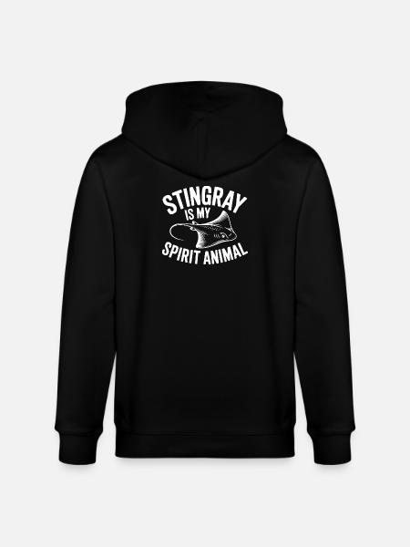 Stingray Is My Spirit Animal - Stanley/Stella CULTIVATOR Unisex Organic Hooded Jacket - black