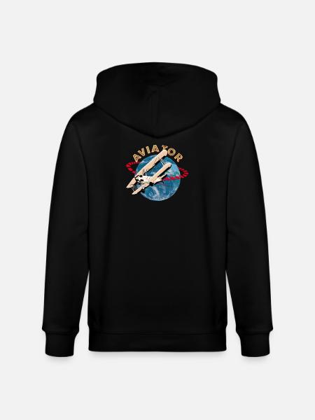 Aircraft Pilot - Aviator - Stanley/Stella CULTIVATOR  Unisex Organic Hooded Jacket - black