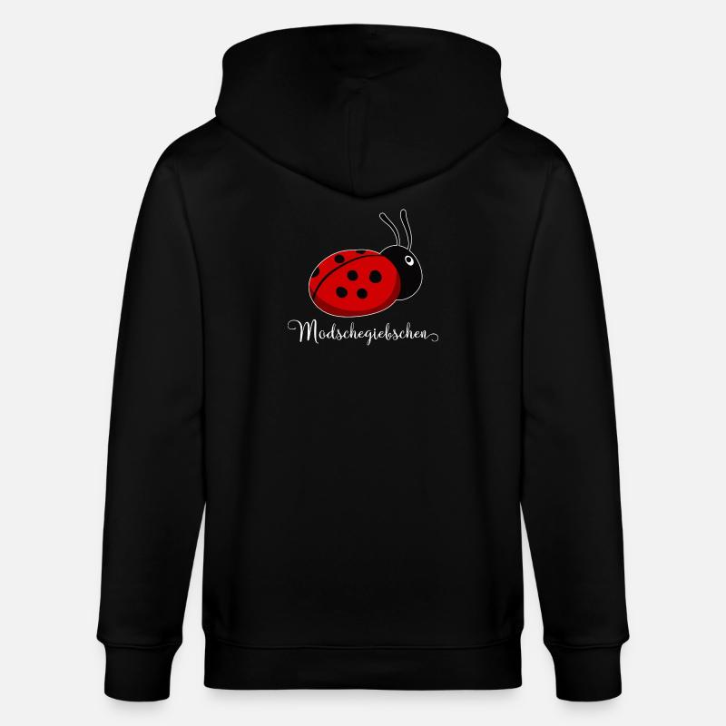 Modschegiebchen Marienkäfer Sächsisch Geschenkidee - Stanley/Stella Unisex Bio-Kapuzenjacke CULTIVATOR  - Schwarz