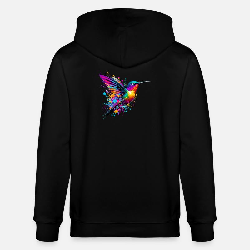 Kolibri - Stanley/Stella Unisex Bio-Kapuzenjacke CULTIVATOR - Schwarz