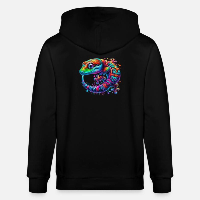 Gecko - Stanley/Stella Unisex Bio-Kapuzenjacke CULTIVATOR  - Schwarz