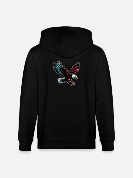 Eagle - Stanley/Stella CULTIVATOR Unisex Organic Hooded Jacket - black