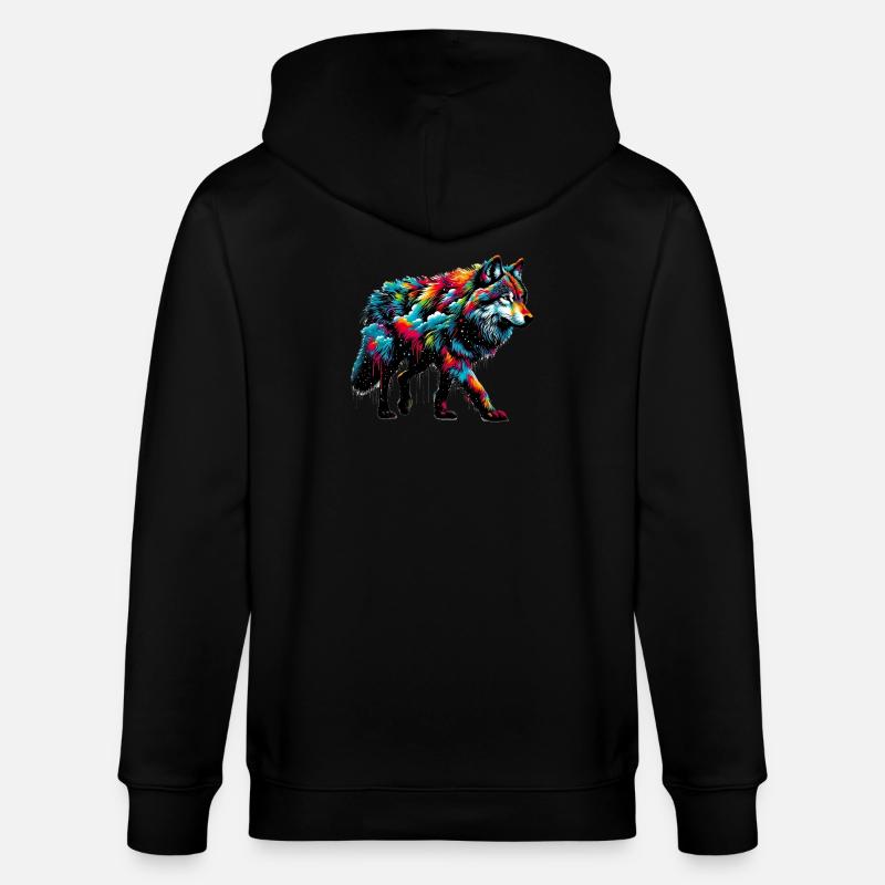 Wolf - Stanley/Stella Unisex Bio-Kapuzenjacke CULTIVATOR  - Schwarz