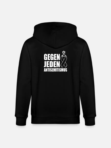 Contre tout antisémitisme - Veste à capuche bio CULTIVATOR Stanley/Stella Unisexe - noir