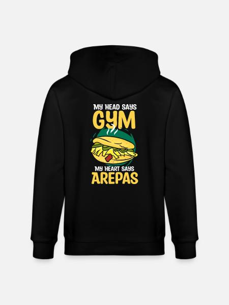 Arepas Venezuelan Kitchen Design - Stanley/Stella CULTIVATOR Unisex Organic Hooded Jacket - black
