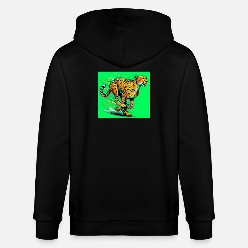 guépard - Veste à capuche bio CULTIVATOR Stanley/Stella Unisexe - noir