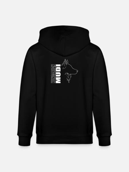 Hungarian Mudi Profile Dog Dog Wilsigns - Stanley/Stella CULTIVATOR  Unisex Organic Hooded Jacket - black