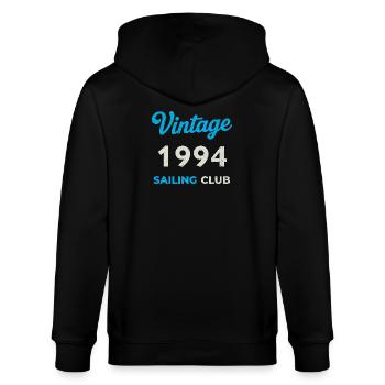 Vintage 1994 – Sailing Club Retro Geburtsjahr - Stanley/Stella Unisex Bio-Kapuzenjacke CULTIVATOR  - Schwarz - Hinten - Anna (173cm)