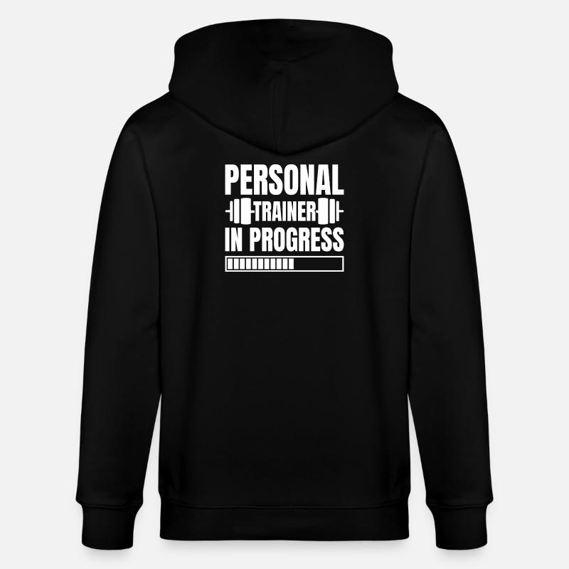 Powerlifting Bodybuilder Personal Trainer Progress - Stanley/Stella CULTIVATOR  Unisex Organic Hooded Jacket - black