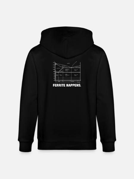 Eisen-Kohlenstoff-Diagramm Nerd Ferrit Stahl - Stanley/Stella Unisex Bio-Kapuzenjacke CULTIVATOR  - Schwarz