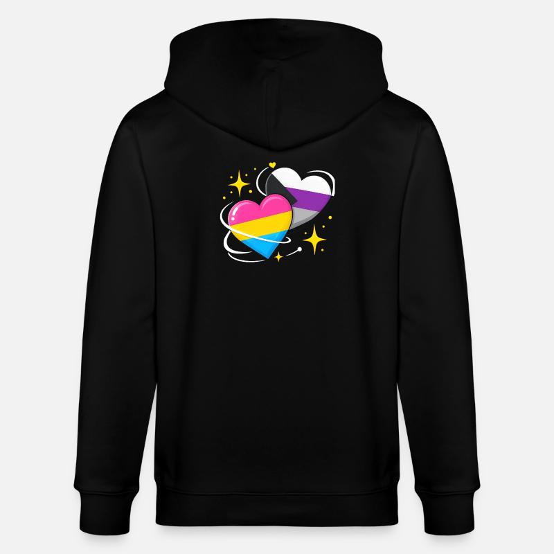 Panromantischer Demisexueller - Stanley/Stella Unisex Bio-Kapuzenjacke CULTIVATOR  - Schwarz