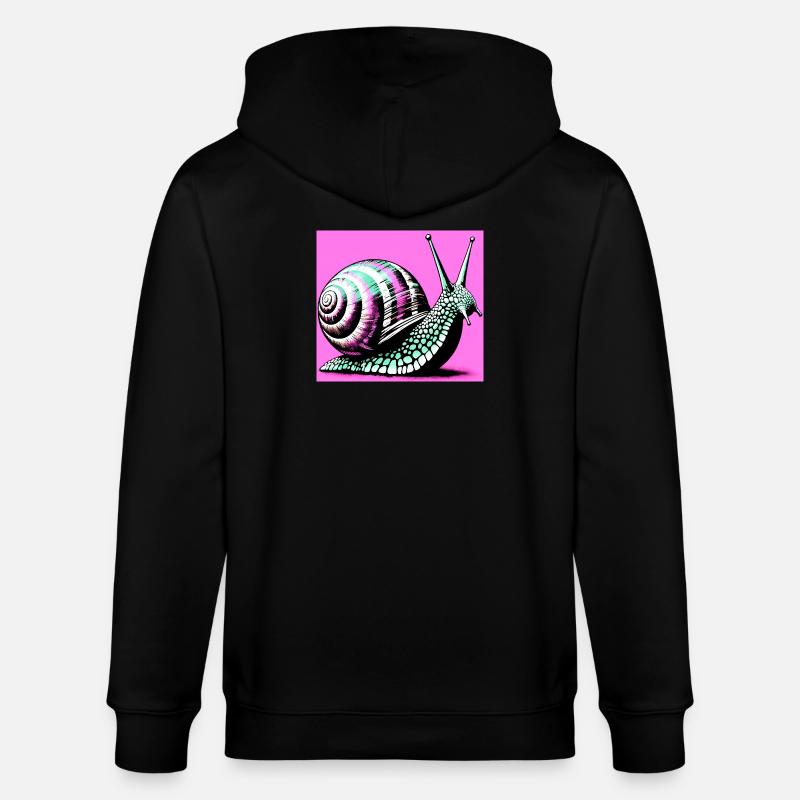 Escargot - Veste à capuche bio CULTIVATOR Stanley/Stella Unisexe - noir